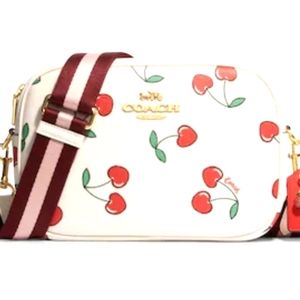Coach Jamie Camera Bag With Heart Cherry Print